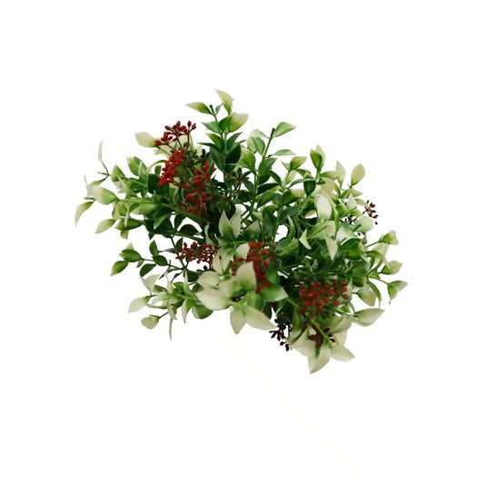 Artificial Flowering Holly Plant Stem UV Resistant 26cm - Image 3