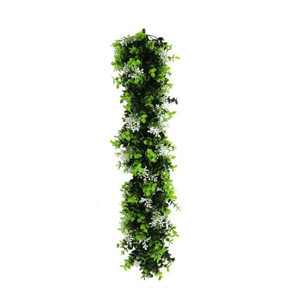 Artificial Extendable Hanging Flowering White Eucalyptus Vine UV Resistant 55cm - Image 2