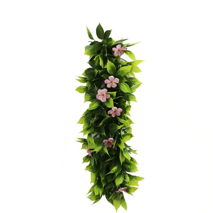 Artificial Extendable Hanging Pink Flowering Violet Garland UV Resistant 55cm - Image 2