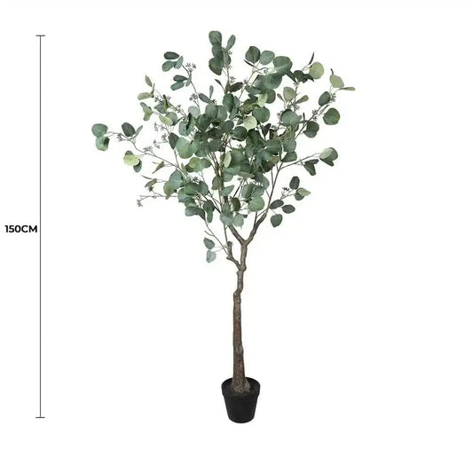Artificial Eucalyptus Tree (Red Box Eucalyptus Polyanthemos) 150cm - Image 2
