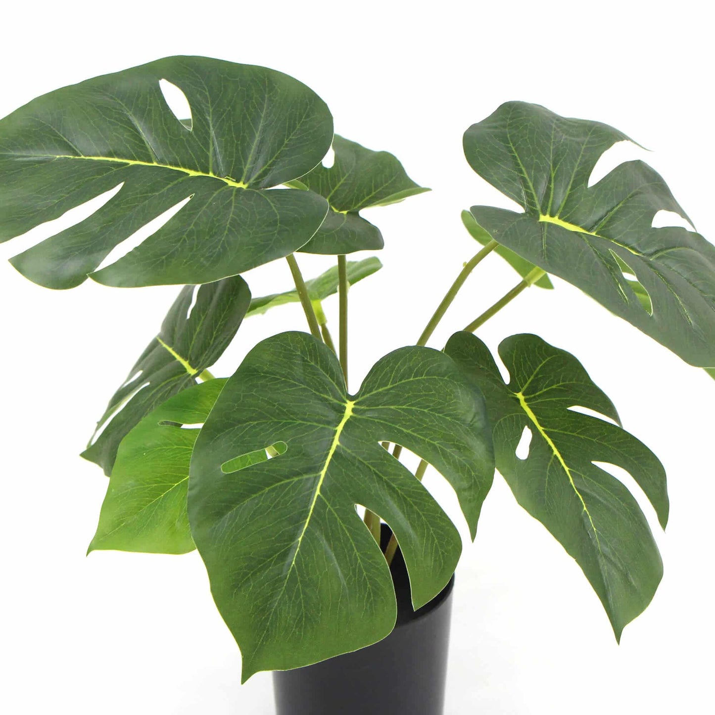 Potted Artificial Monstera Split Philodendron Plant with Real Touch Leaves 35cm - Image 4