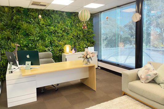 Slimline Flowering White Artificial Green Wall Disc UV Resistant 100cm (White Frame) - Image 4