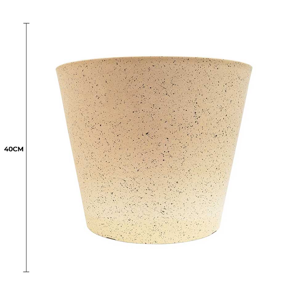 Imitation Stone (White / Cream) Pot 40cm - Image 2