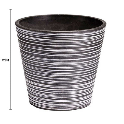 Black and White Engraved Pot 17cm - Image 2