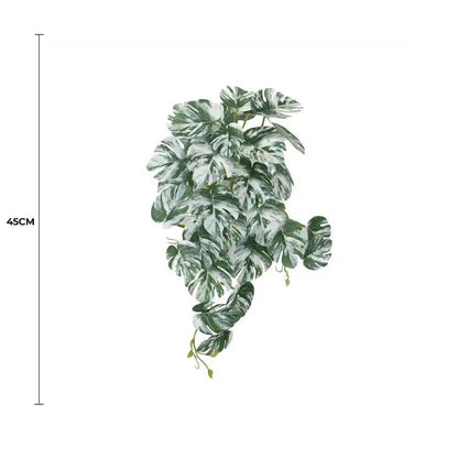 Artificial White & Green Monstera Albo Variegata 45cm - Image 2