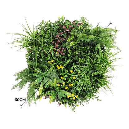 Slimline Artificial Green Wall Disc Art 60cm Country Fern UV Resistant (Black) - Image 2