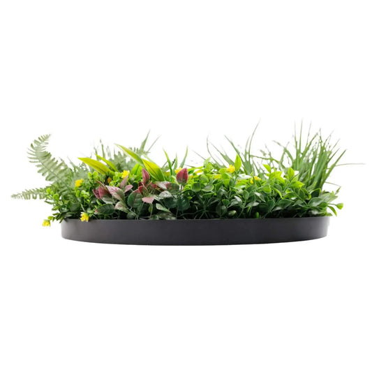 Slimline Artificial Green Wall Disc Art 60cm Country Fern UV Resistant (Black) - Image 4