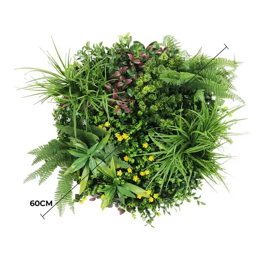 Slimline Artificial Green Wall Disc Art 60cm Country Fern UV Resistant (White) - Image 2