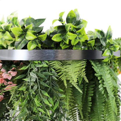 Silver Artificial Hanging Green Wall Disc 60cm UV Resistant - Image 3