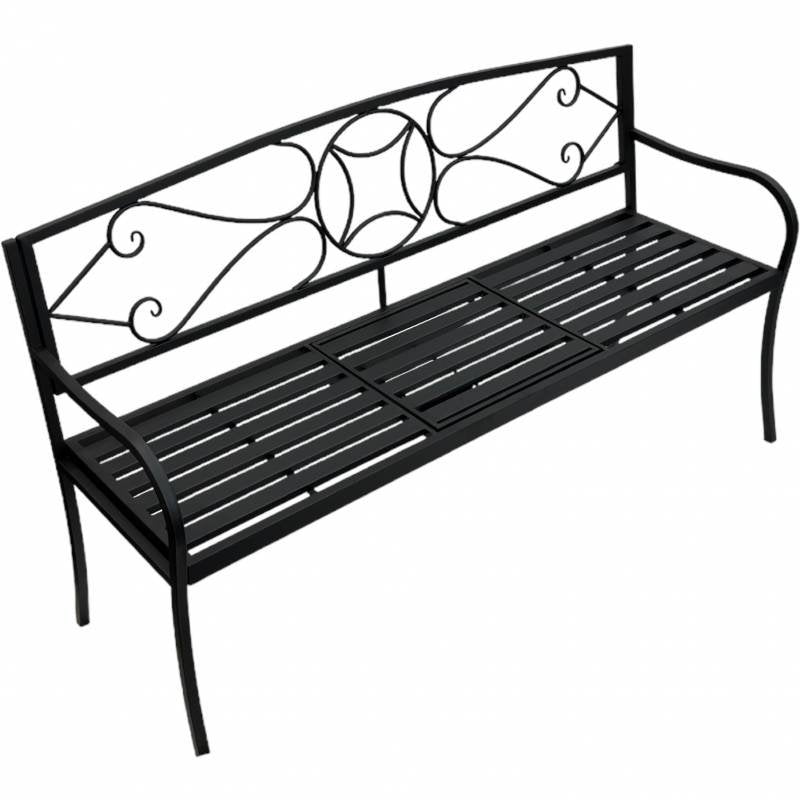 Otis Metal Garden Bench 150x87cm - Image 3