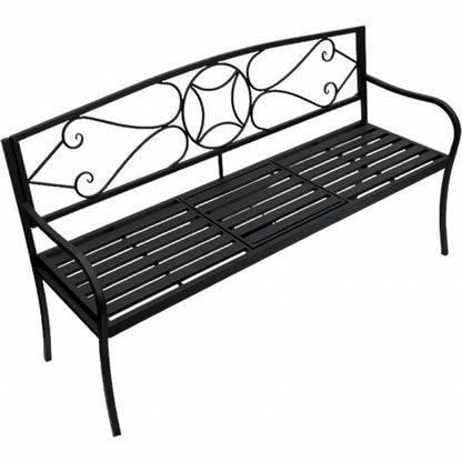 Otis Metal Garden Bench 150x87cm - Image 3