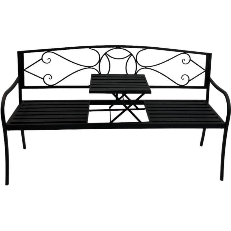 Otis Metal Garden Bench 150x87cm - Image 4