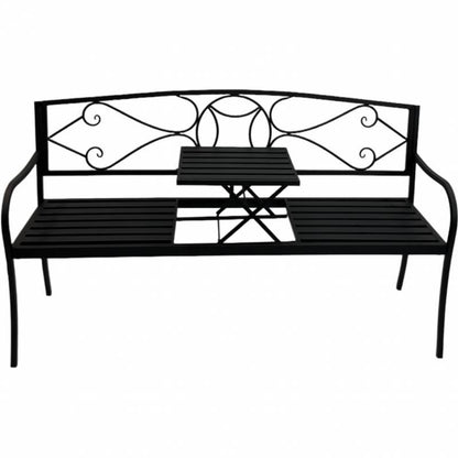 Otis Metal Garden Bench 150x87cm - Image 4