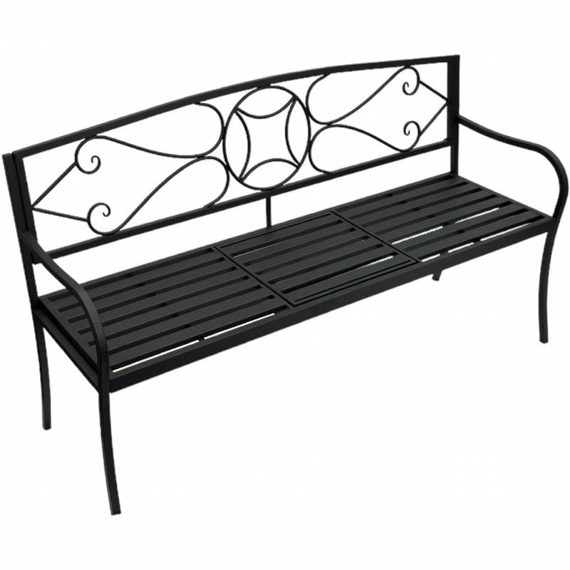Otis Metal Garden Bench 150x87cm - Image 5