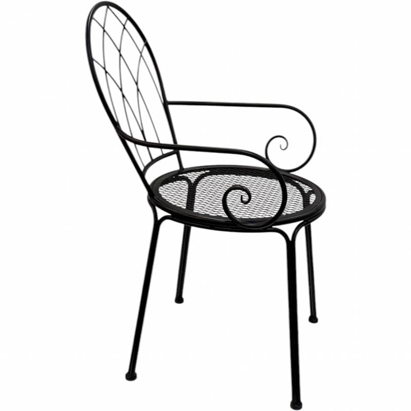 Set 2 Outdoor Modern Chair w Arms 90cm - Image 3