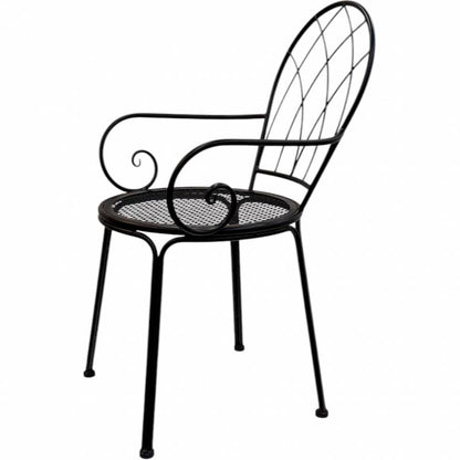 Set 2 Outdoor Modern Chair w Arms 90cm - Image 4