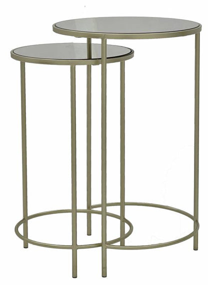 Set 2 Sally Glass Side Table 65cm - Image 2