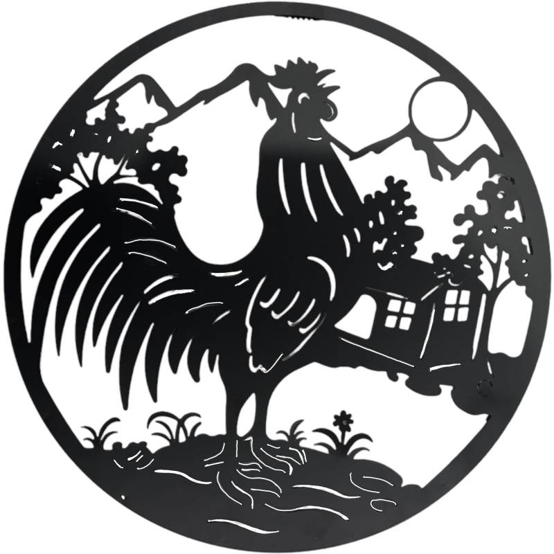 Big Rooster Wall Art 40x40cm
