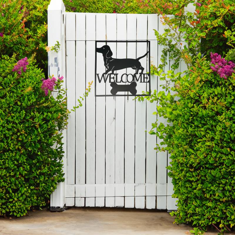 Welcome Dachshund Wall Art 40cm - Image 4