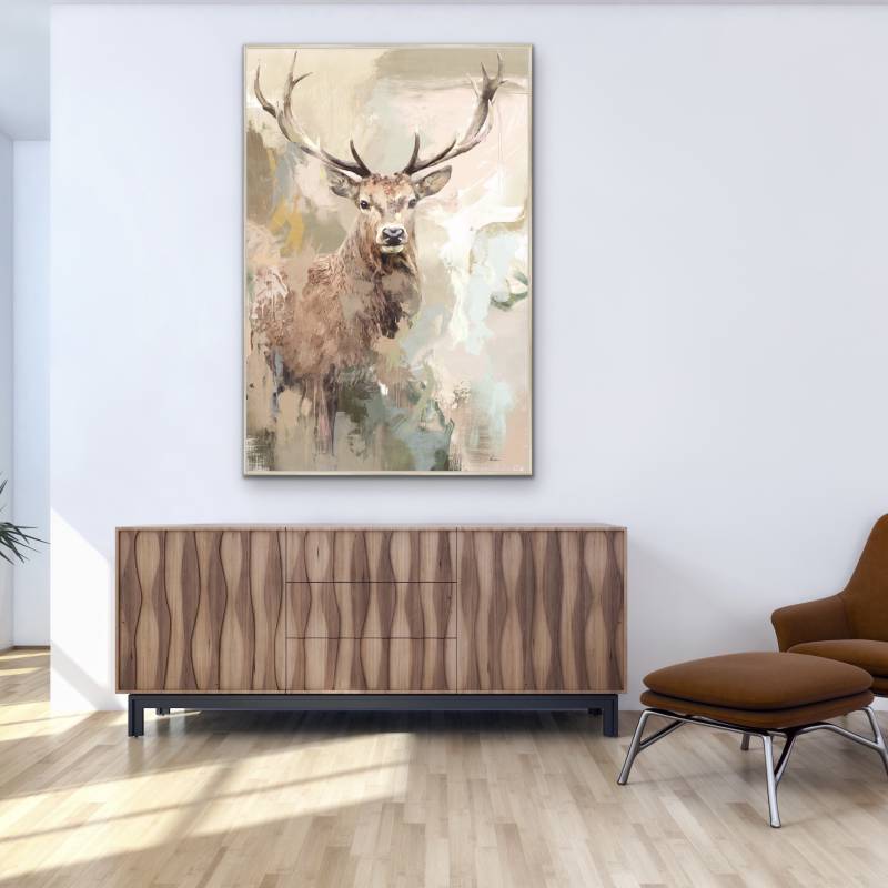 Hulio Deer Framed Canvas 80x120cm - Image 3