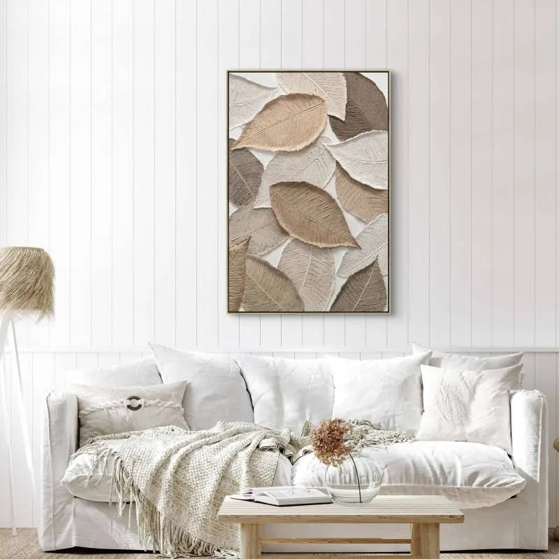 Modern Leaves Artwork 80x120cm - Image 2