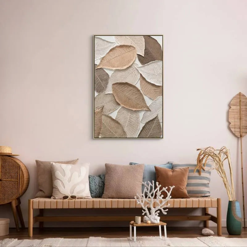 Modern Leaves Artwork 80x120cm - Image 3