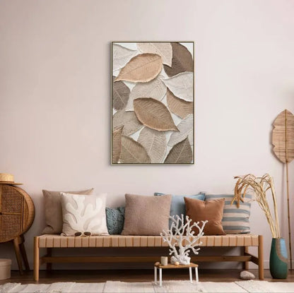 Modern Leaves Artwork 80x120cm - Image 3