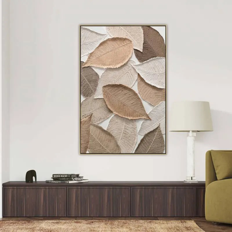 Modern Leaves Artwork 80x120cm - Image 4