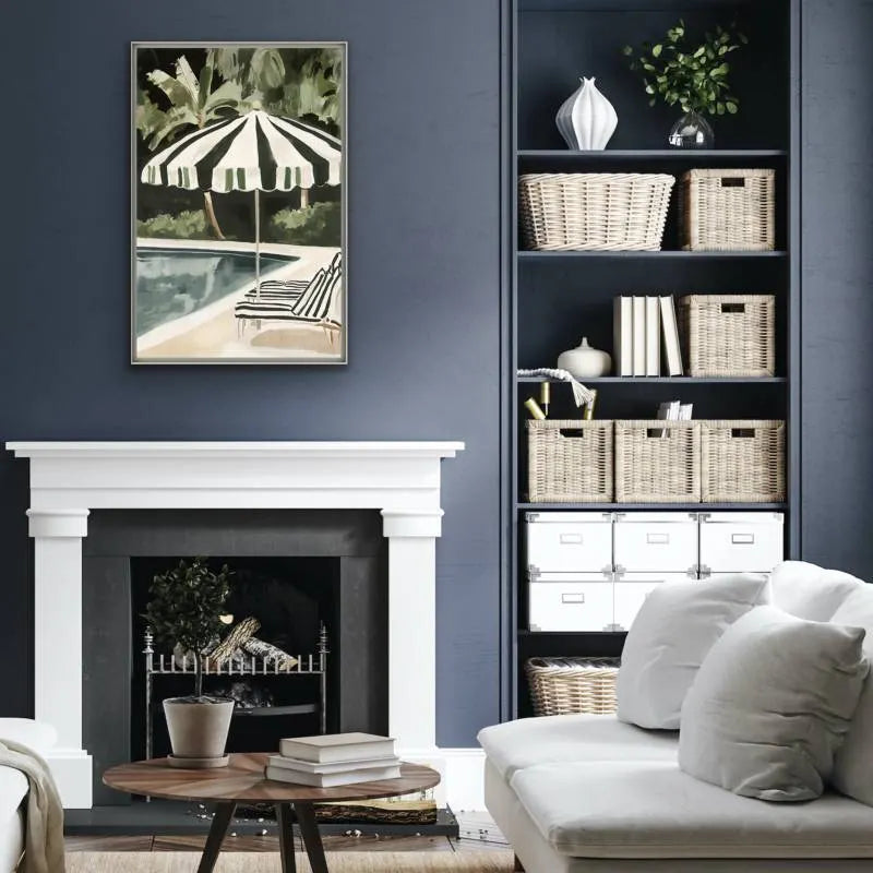 Jungle By The Pool Artwork Framed Wall Art 80x120cm - Image 3