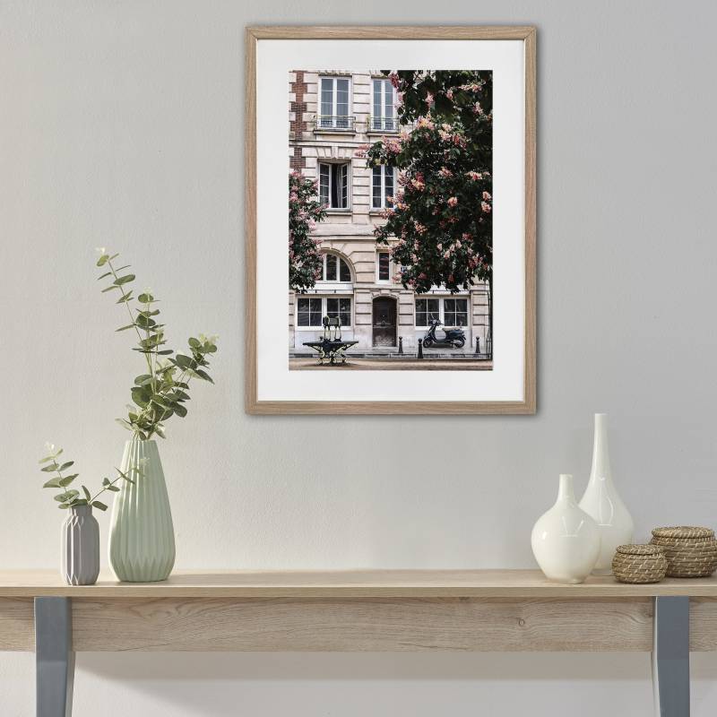 Peaceful Parisian Artwork Framed W Glass Front 60x80cm - Image 4
