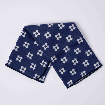 Face Towel Crosshatch Navy - Image 2
