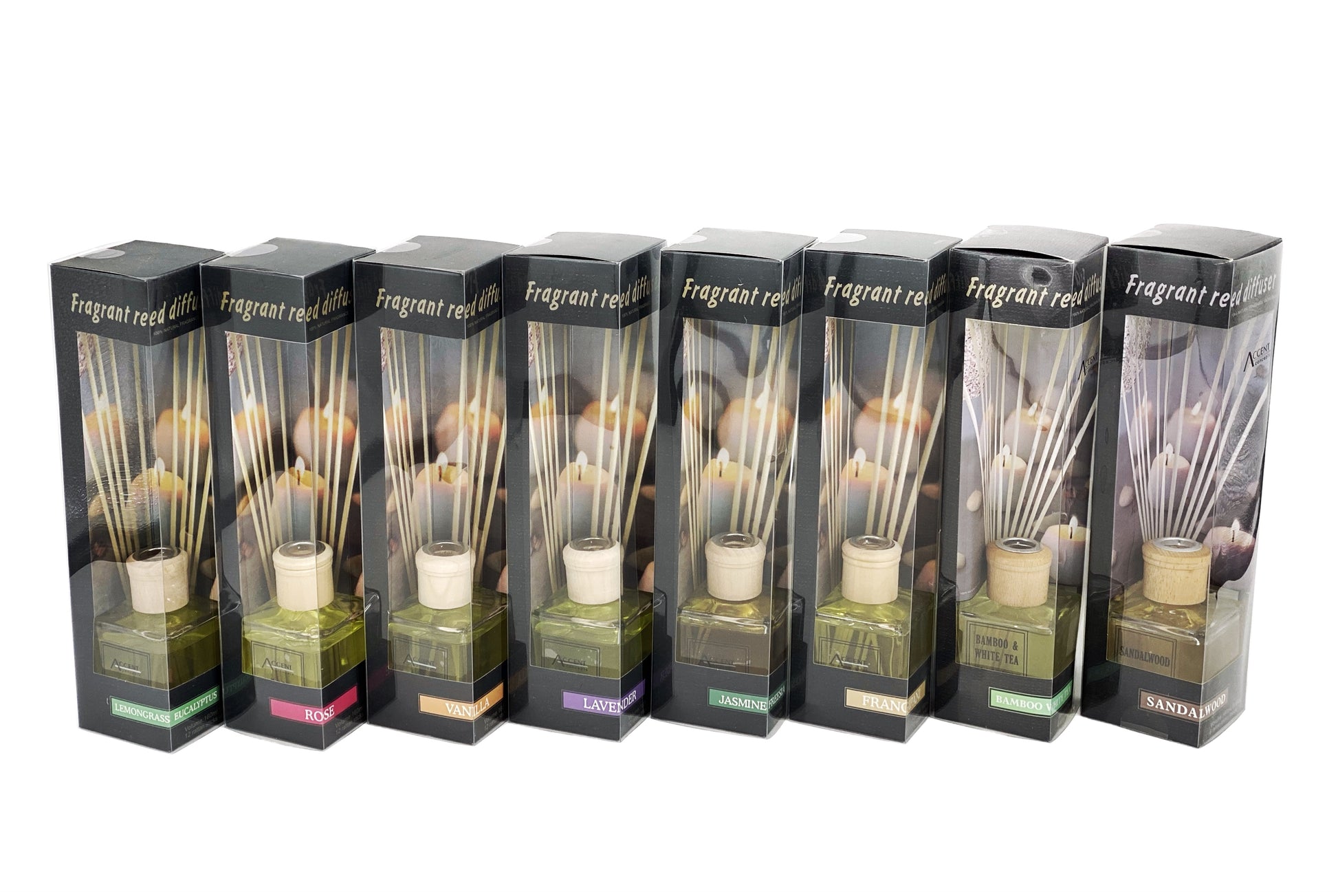 bulk 12 160ml Fragrant Oil Diffuser 12 Rattan Sticks Assortedfragrance