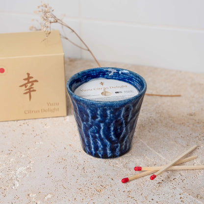 Candle Herbal Mint Blue Ceramic 180g - Image 2