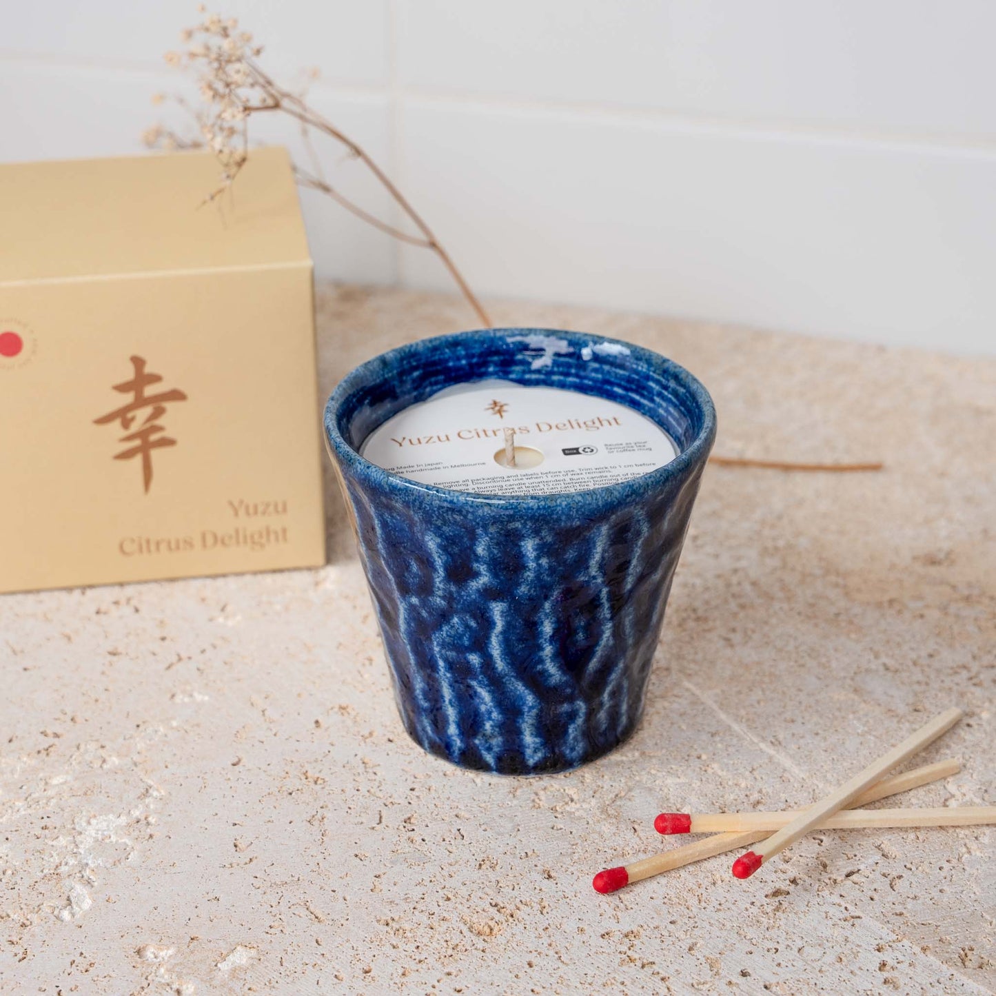Candle Kyoto in Bloom Blue Ceramic 180g - Image 2