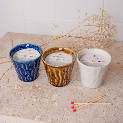 Candle Kyoto in Bloom Blue Ceramic 180g - Image 3