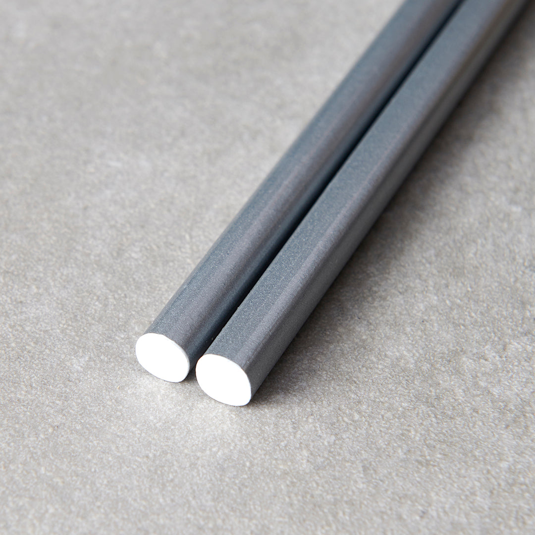 Chopsticks Lacquered Silver & White - Image 2