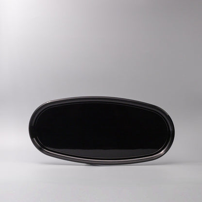 Platter Oval 42.5cm Black Lacquerware Glaze - Image 3
