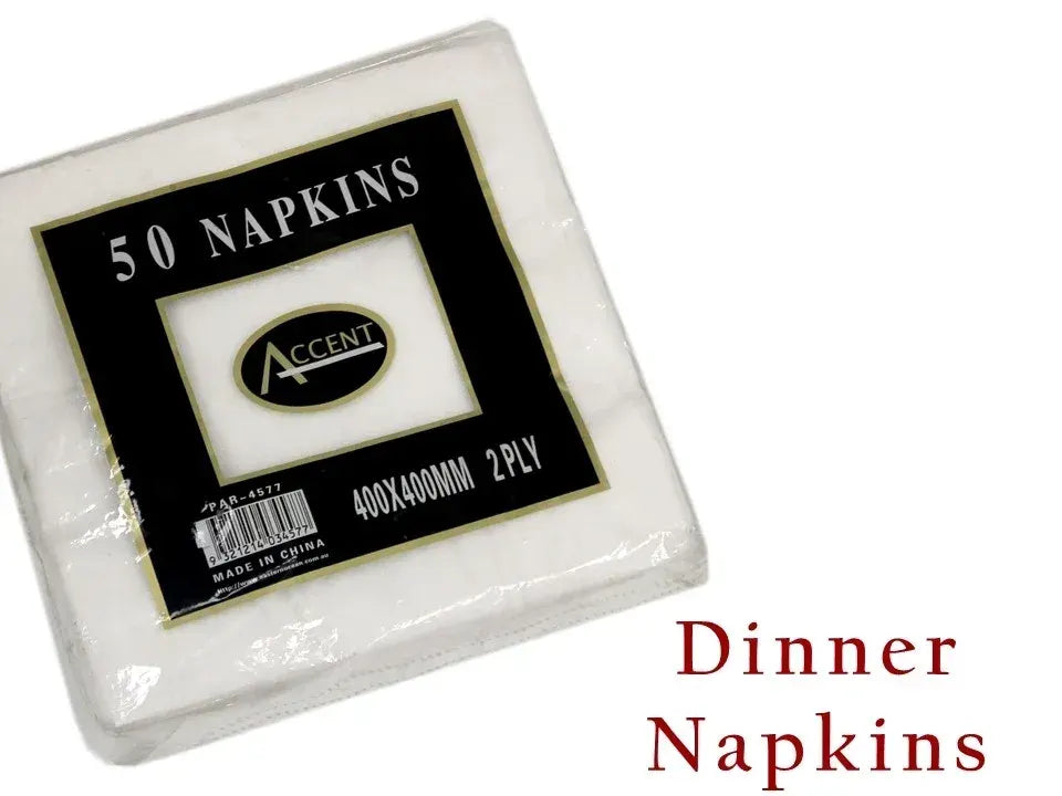 bulk 2400 White Napkin Dinner 2ply 40cm - Image 2