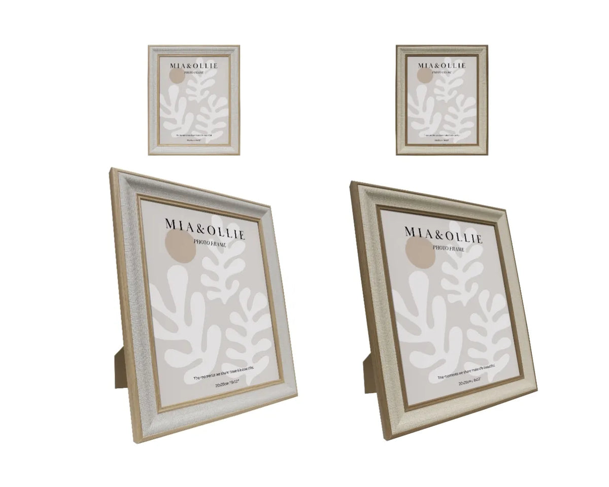 Set 2 Photo Frame Sandy '8x10in' Assort 25cm