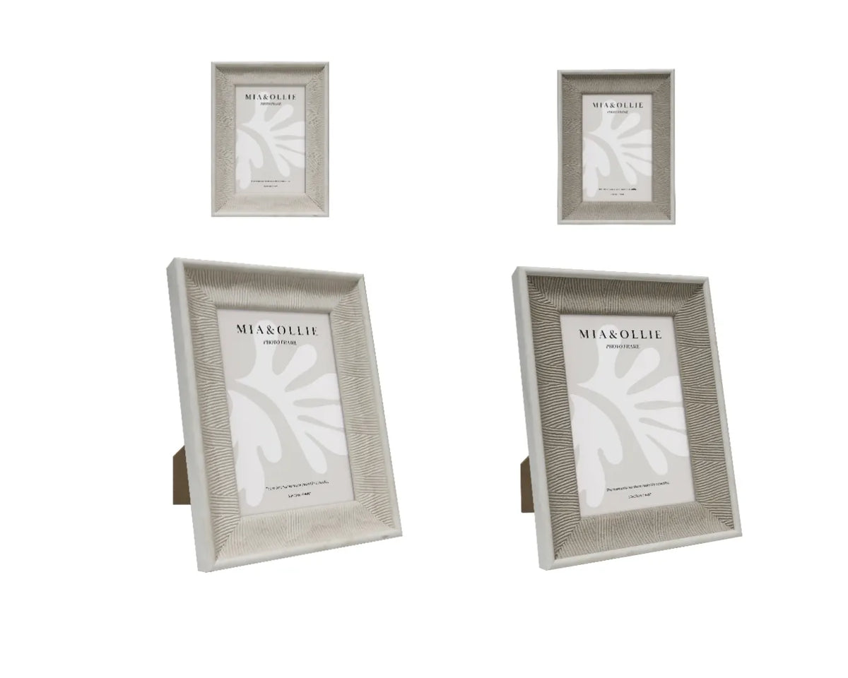 Set 2 Photo Frame Cassie '4x6in' Assort 15cm