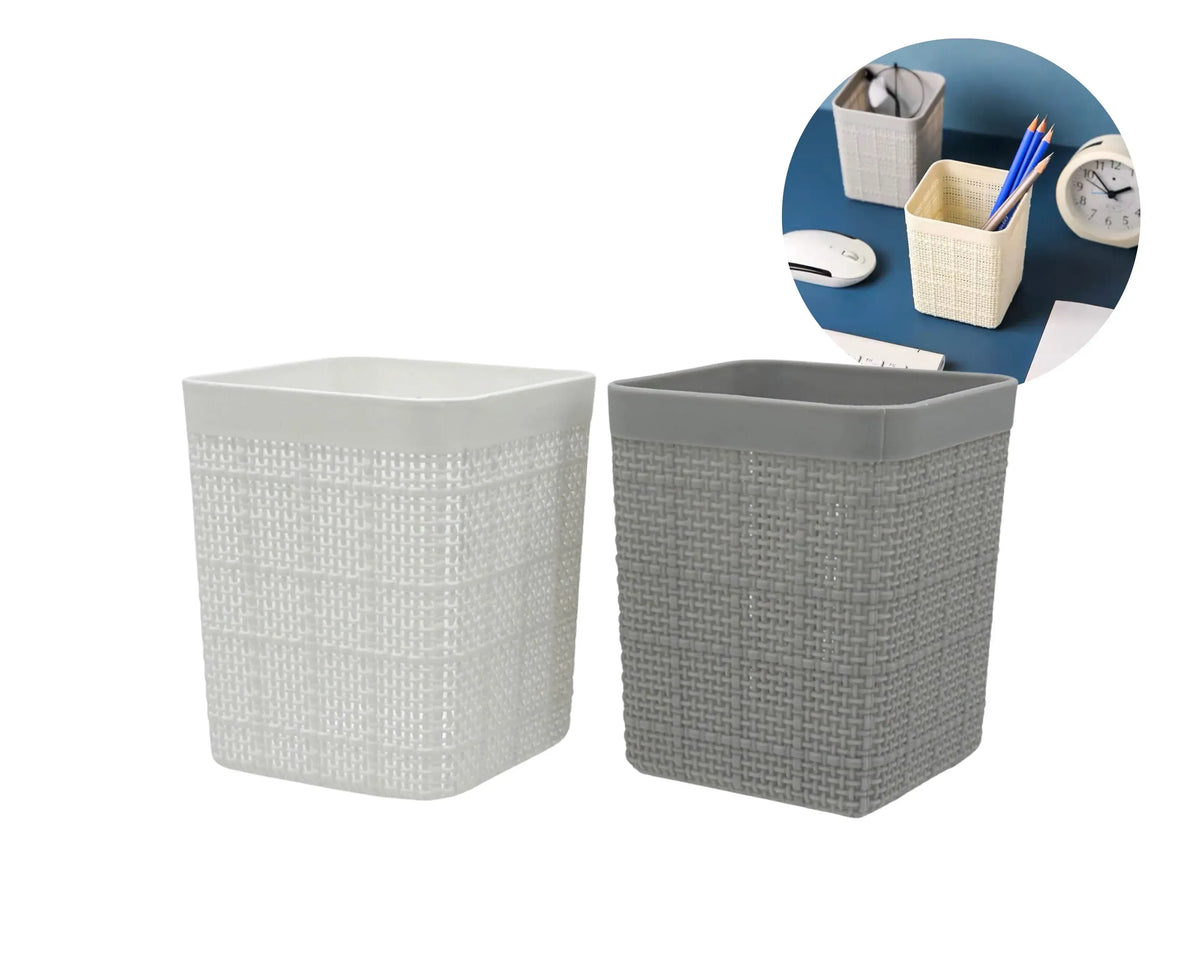 bulk 24 Square Pen Holder Assorted 11cm