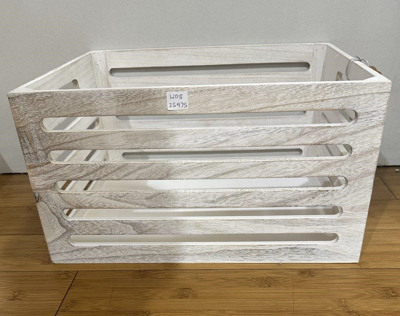 Wood Crates White Wash 40x22cm - Image 2