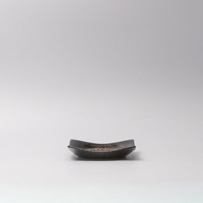 Plate Square 13.5cm Bronze Converging Glaze - Image 4