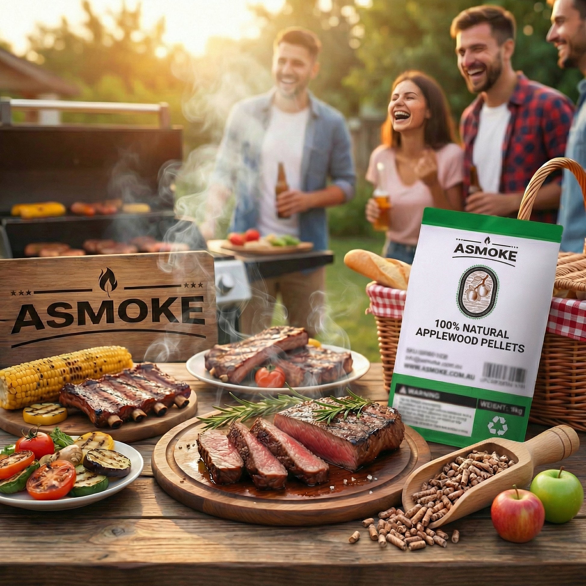 ASMOKE 100% Natural Apple Wood BBQ Smoker Pellets (2.27kg) - Premium Fruit Hardwood for Chicken & Pork - Image 6