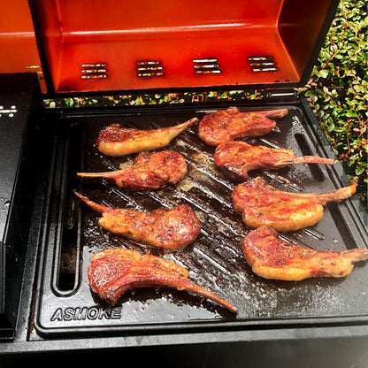 ASMOKE Pre-Seasoned Matte Enamel Cast Iron Reversible Grill/Griddle - Image 6