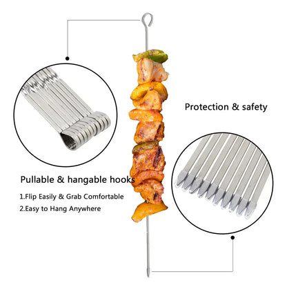 Asmoke BBQ Set (Includes Two Meat Claws, a Pellet Smoker Tube and Metal Skewers) - Image 5