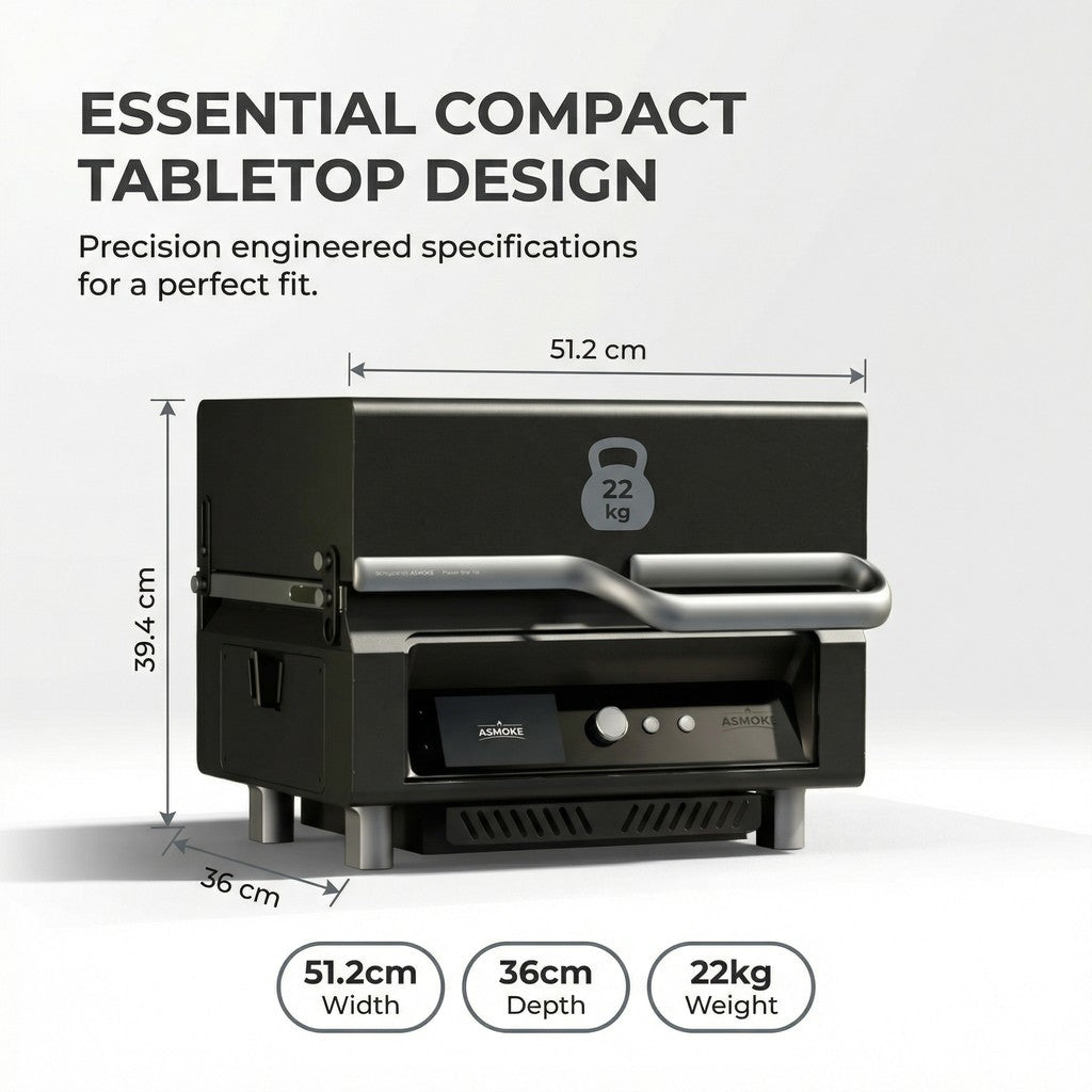 ASMOKE Essential Portable Wood Pellet Grill & 47L Mini Fridge Bundle + 5lb Apple Wood Pellets - Image 2