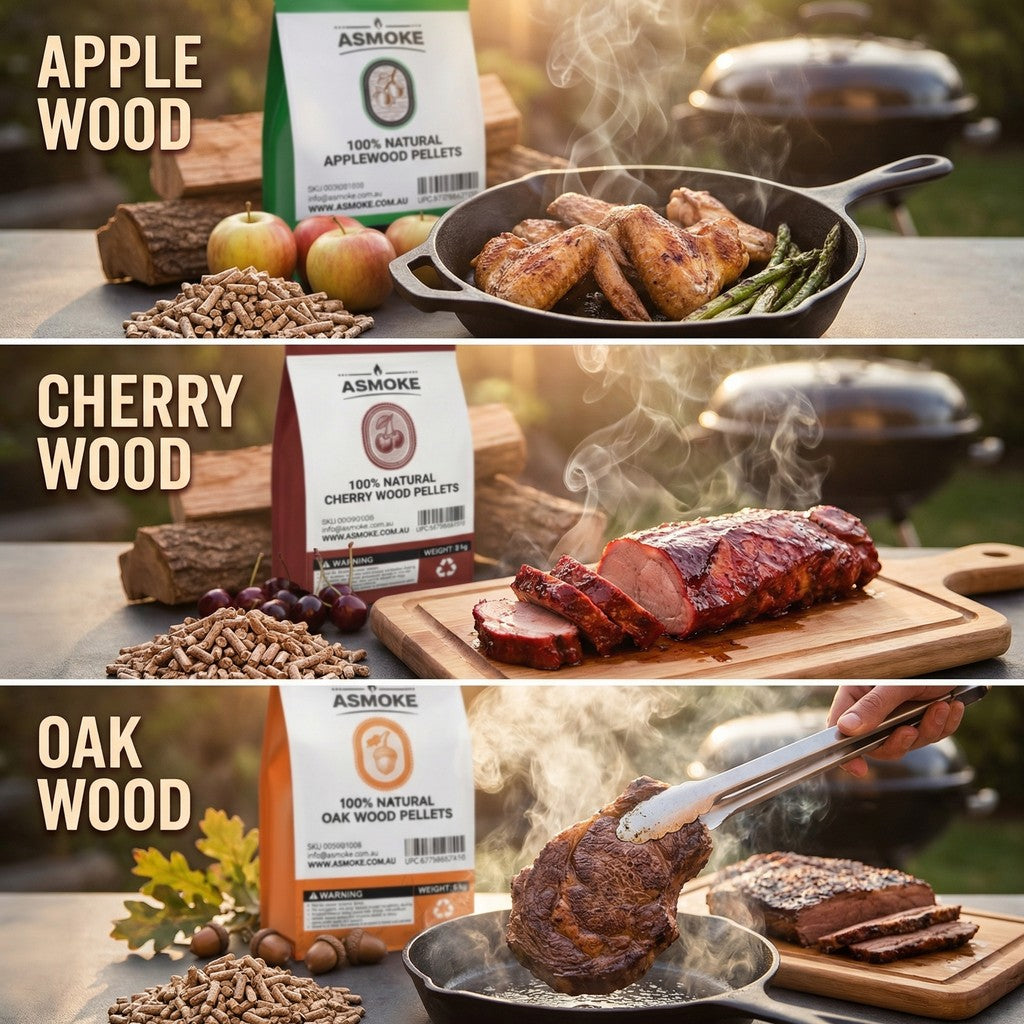 ASMOKE Essential Portable Smart Pellet Grill & Smoker + Assorted Flavors 20LBs (9kg) Premium Wood Pellets (Oak/Cherry/Apple) - Image 5