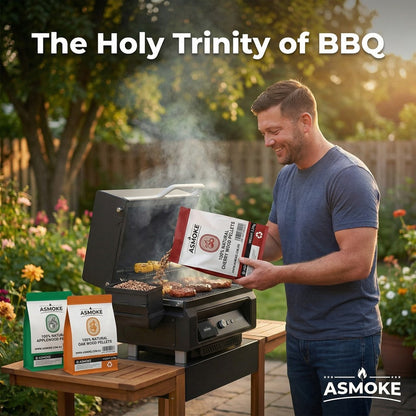 ASMOKE 4-Piece Premium Wood Pellet Variety Pack - Oak, Cherry & 2x Apple (4 x 2.27kg Bags) - Image 8