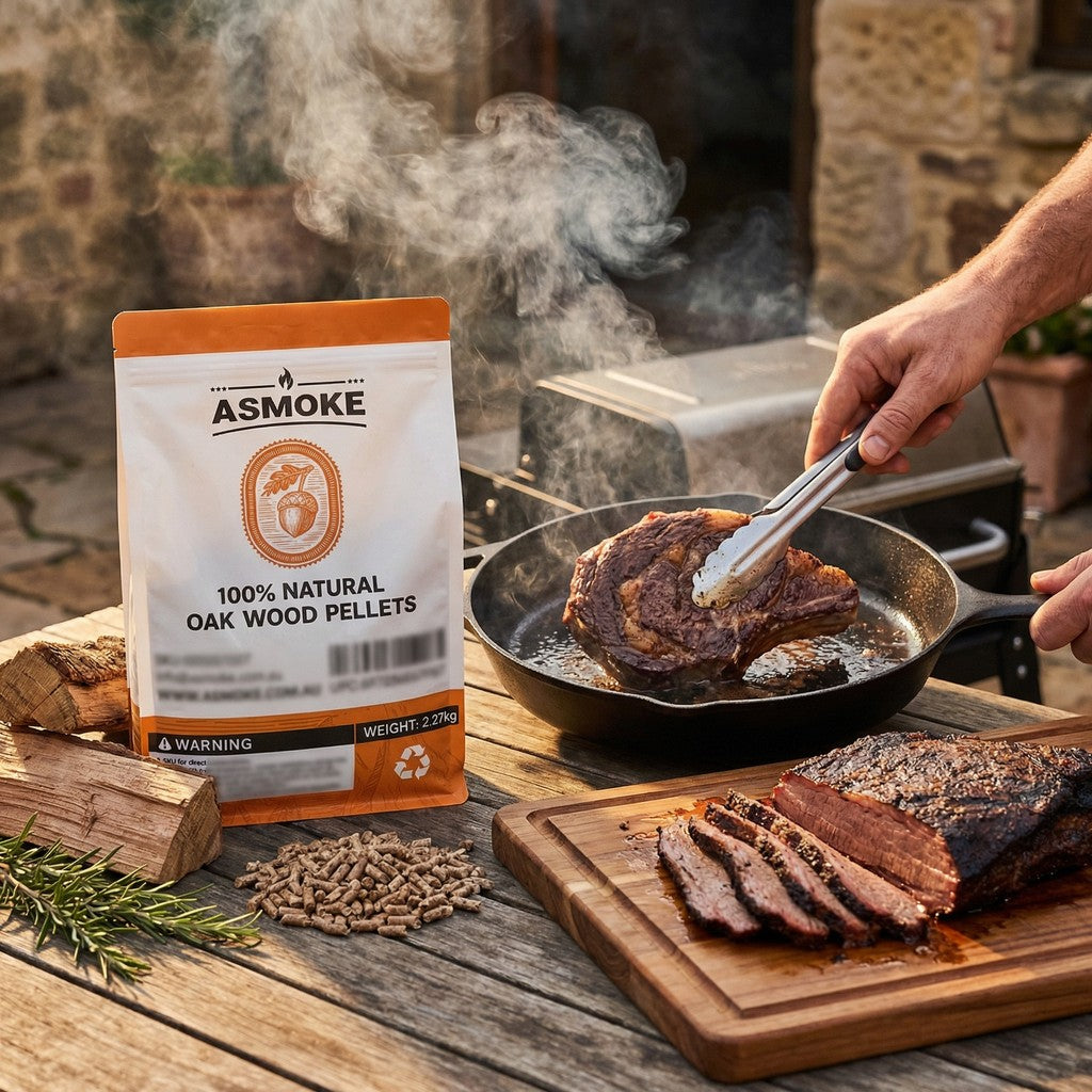 ASMOKE 4-Piece Premium Wood Pellet Variety Pack - Oak & Apple (2x Oak, 2x Apple) - Image 8